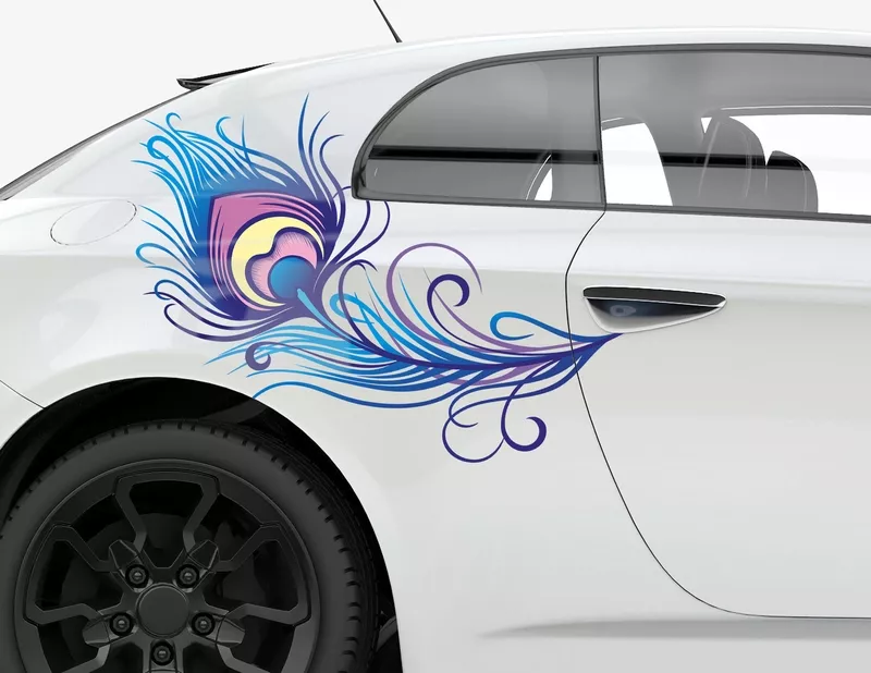 Autoaufkleber Im Auge des Pfau