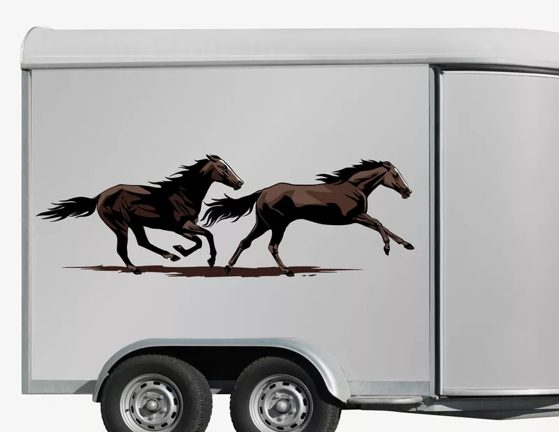 Autoaufkleber Pferde Igor & Peppermint