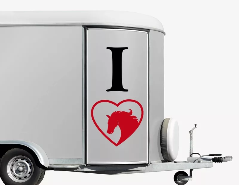 Autoaufkleber I Love Horses