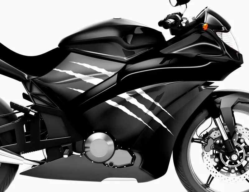 Motorradaufkleber Claw Scratch