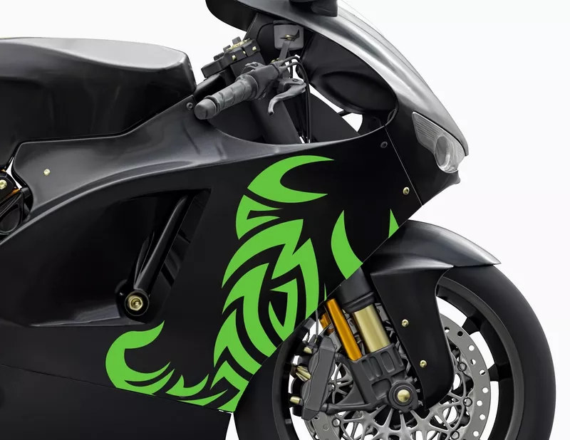 Motorradaufkleber Tribal Skorpion