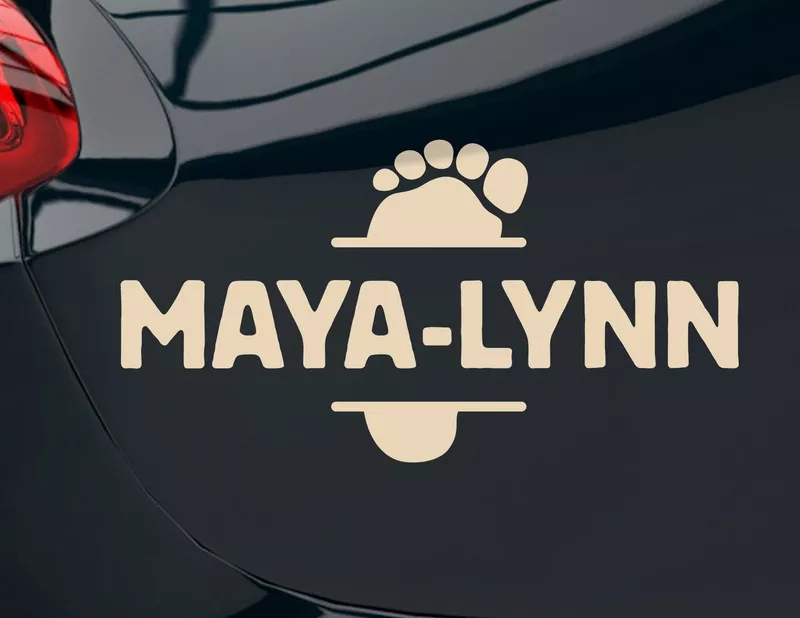 Autoaufkleber Baby Footprint