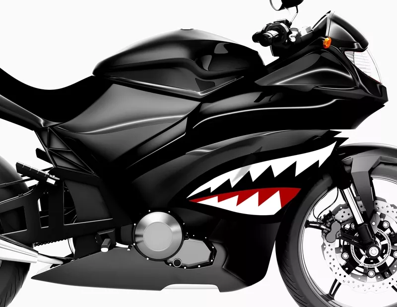Motorradaufkleber Shark Jaw