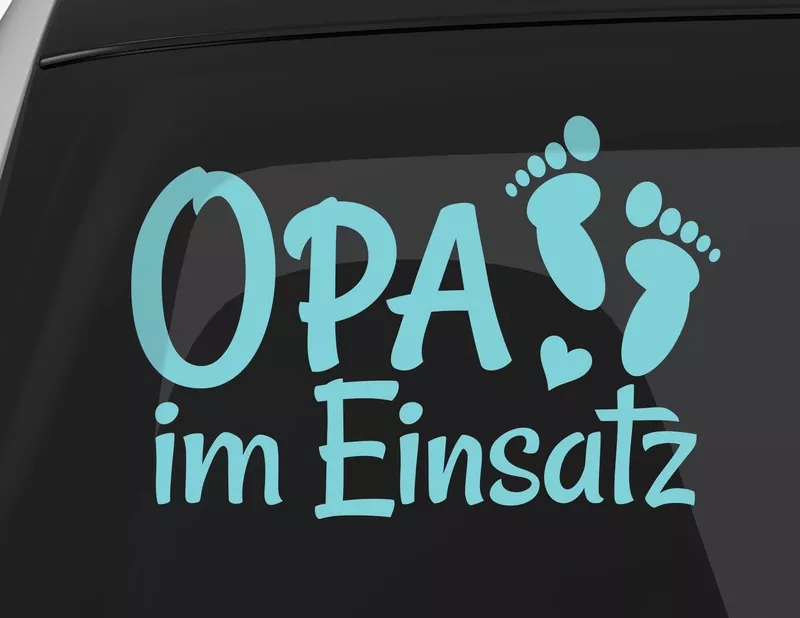 Autoaufkleber Opa im Einsatz