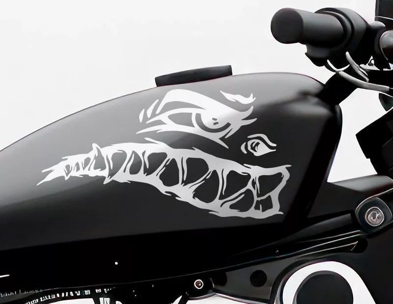 Motorradaufkleber Monster Jaw
