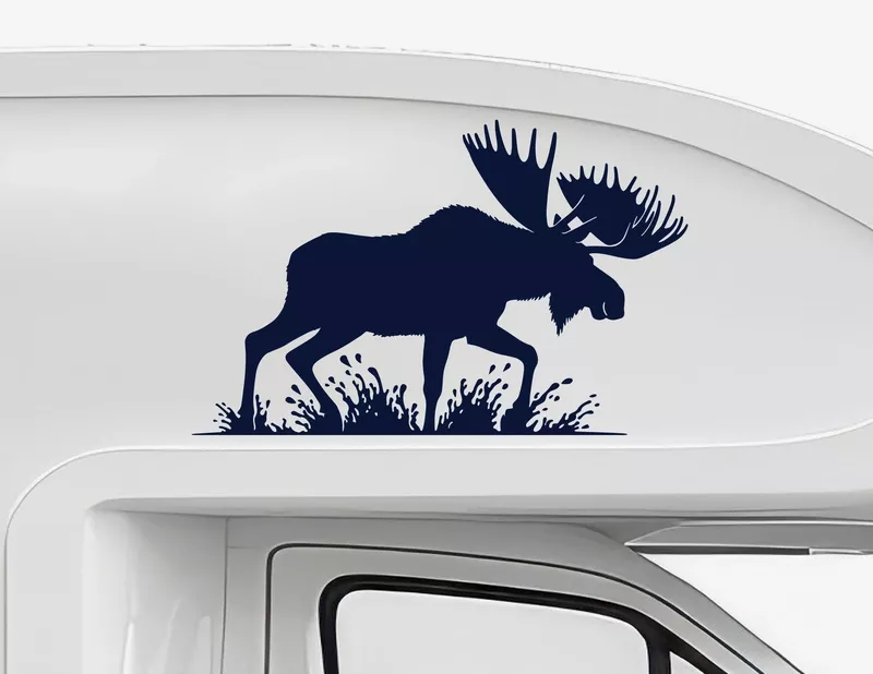 Autoaufkleber Elch Fjordläufer