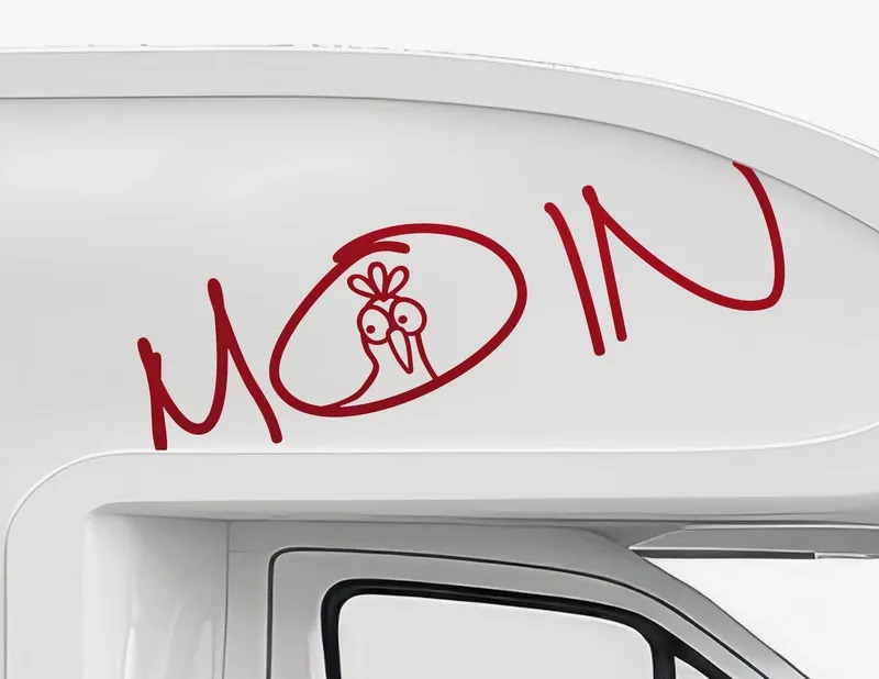 Autoaufkleber Moinhuhn