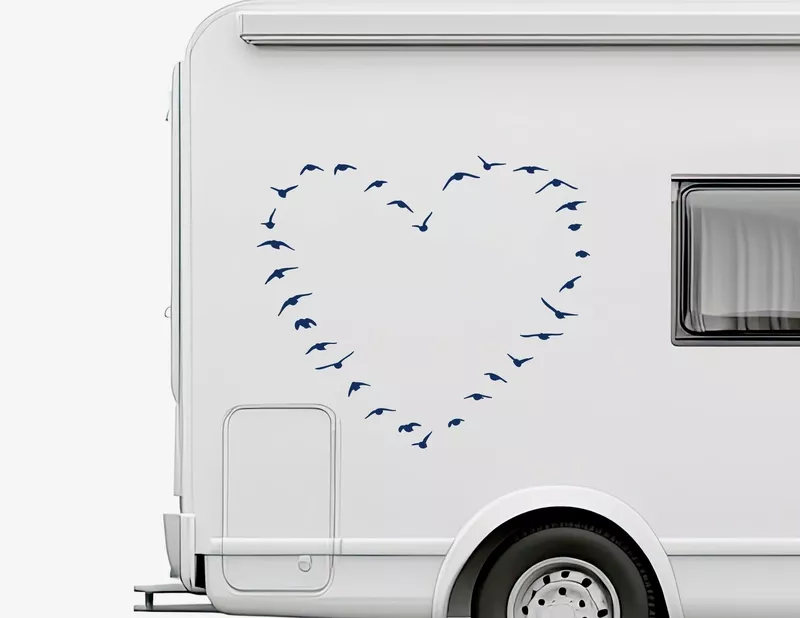 Autoaufkleber Möwenherz