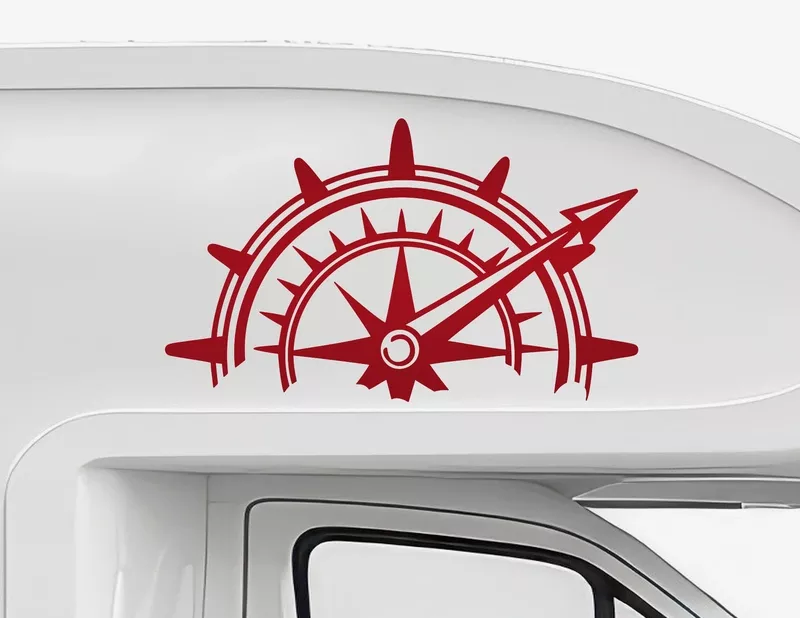 Autoaufkleber Kompasskurs