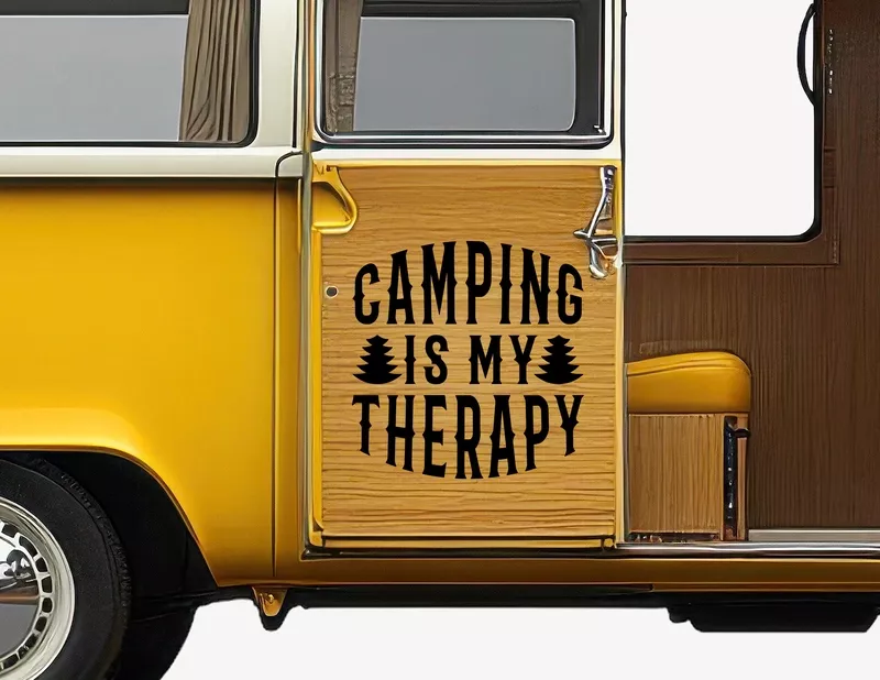 Autoaufkleber Camping is my Therapy