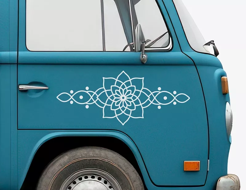 Autoaufkleber Flowerline