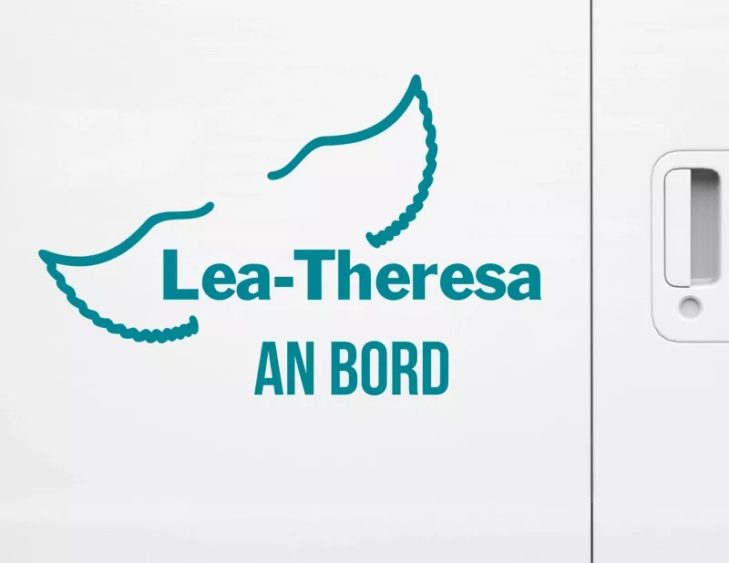 Autoaufkleber Engel an Bord