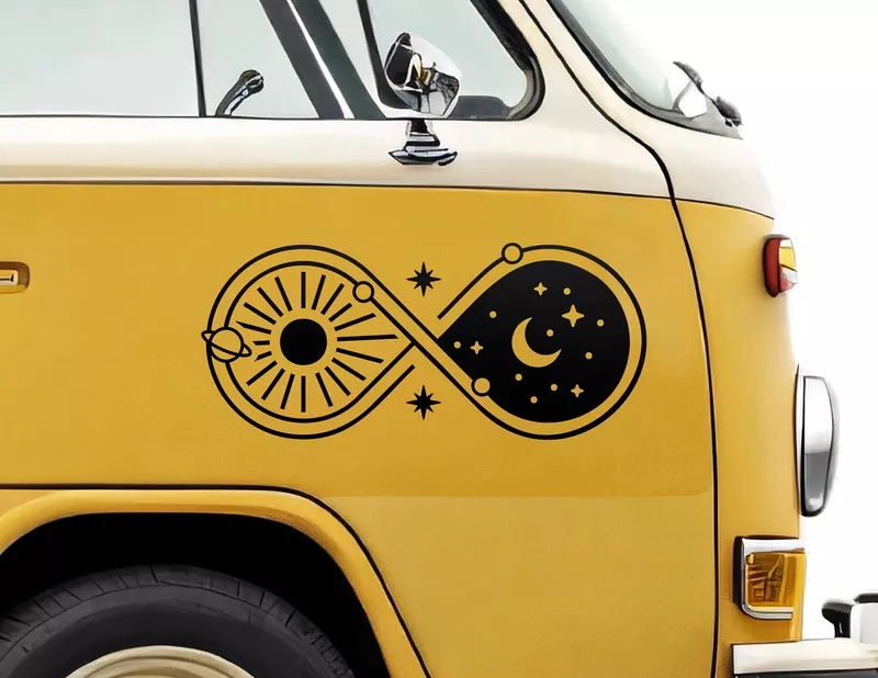 Wohnmobil-Aufkleber Infinity Day and Night