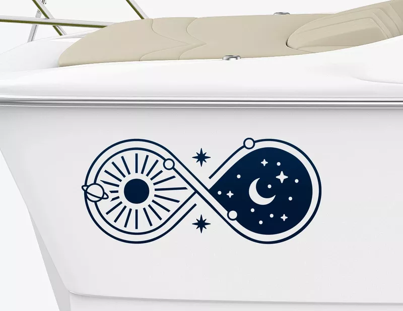 Bootsaufkleber Infinity Day and Night