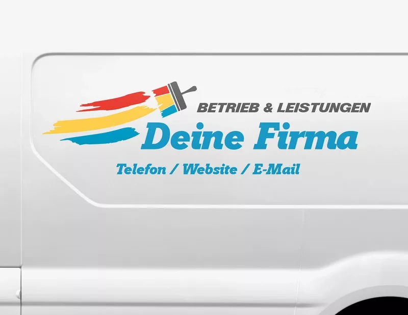 Autoaufkleber-Designer Bunter Malerpinsel