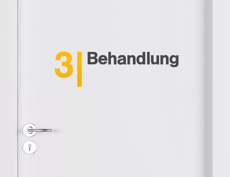 Aufkleber Deine Behandlung Design-Dash