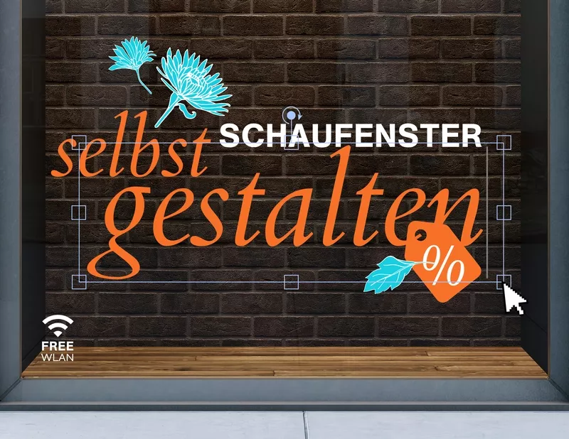 Schaufensterbeschriftung selbst gestalten