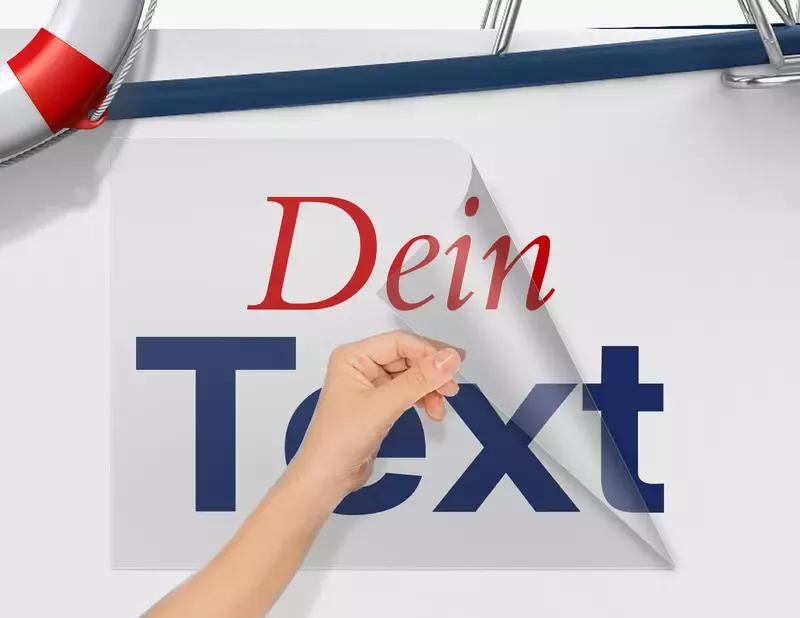 Bootsbeschriftung - Schritt 2