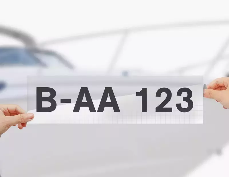 Bootskennzeichen & Bootsnummer - Schritt 1