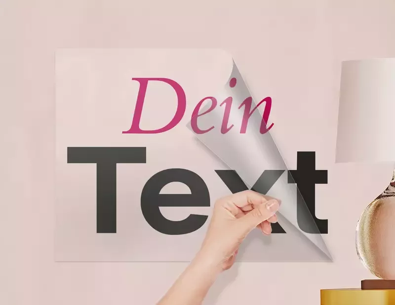 Wunschtext als Wandtattoo - Schritt 2