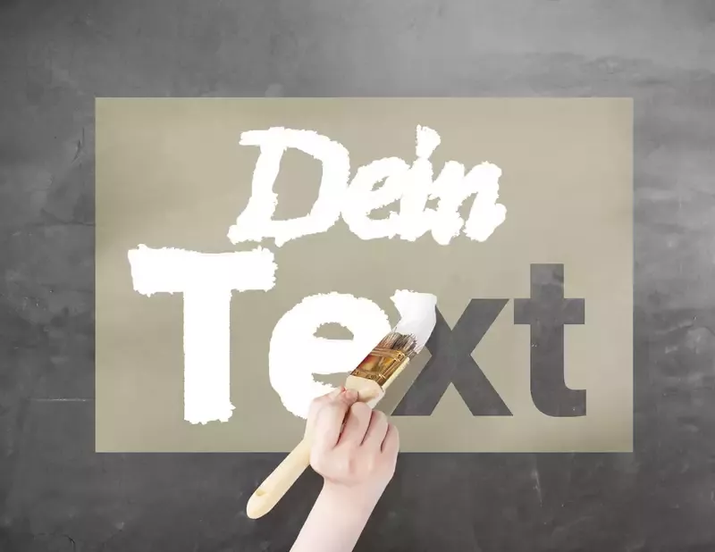 Wunschtext als Wand-Schablone - Schritt 2