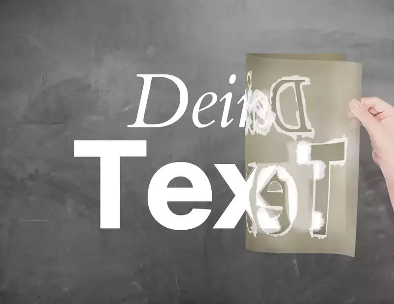 Wunschtext als Wand-Schablone - Schritt 3