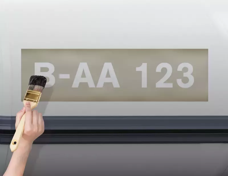 Schlauchboot beschriften - Schritt 1