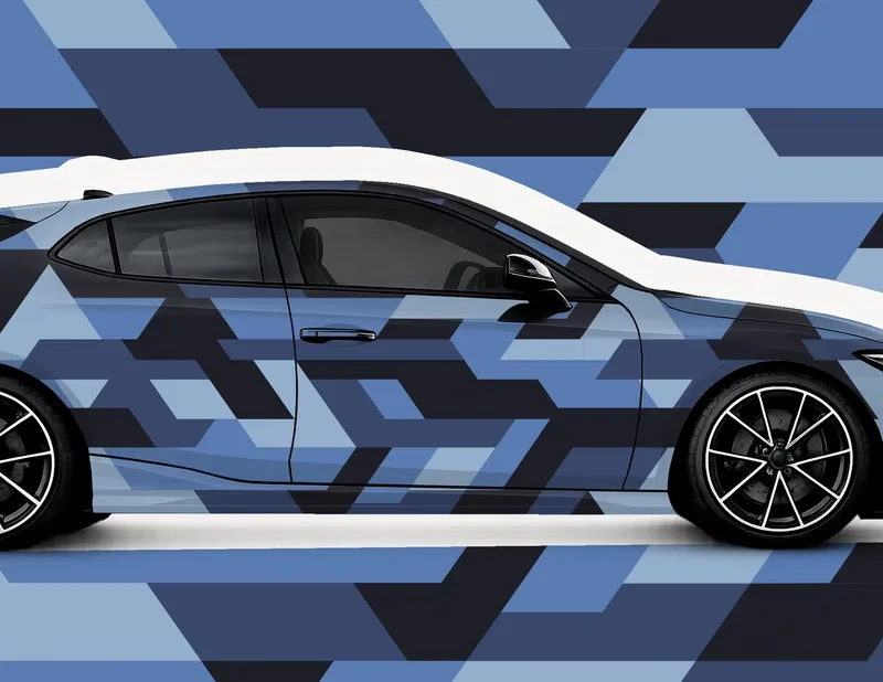 XXL Car-Wrapping Folie BlueGrid 