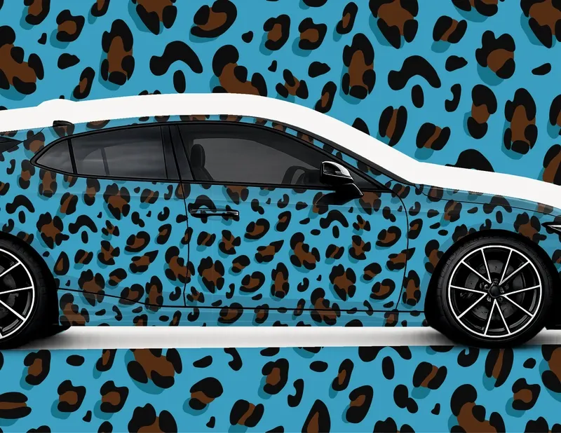XXL Car-Wrapping Folie Blue Beast