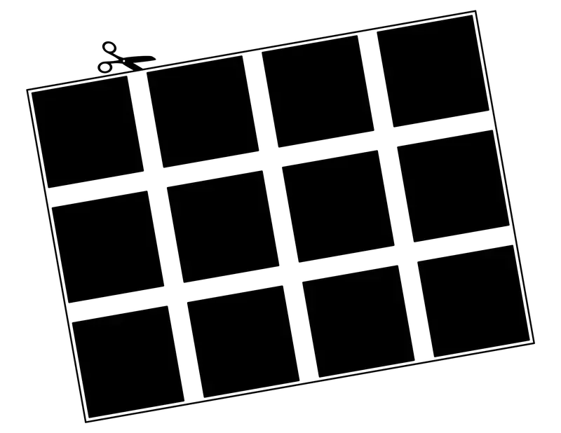 Glasmarkierung Quadrate 12 Stk.