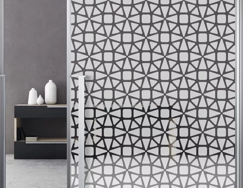 Milchglasfolie Circle Cross