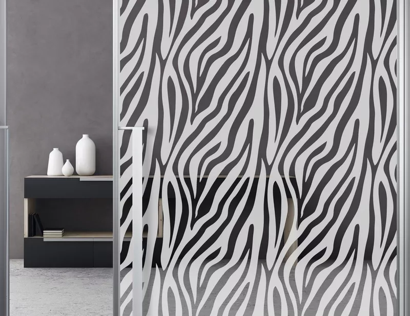 Milchglasfolie Zebra Zoom