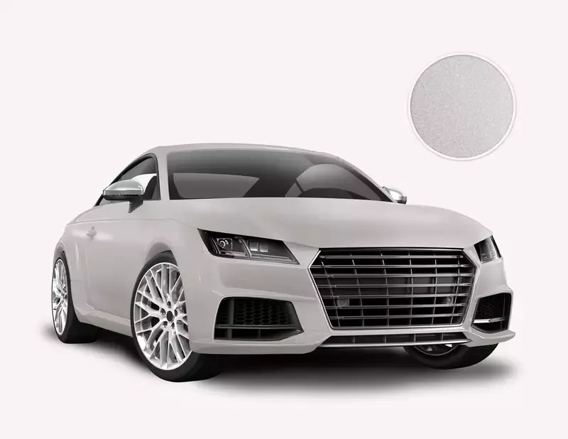 Car Wrapping Autofolie Silbergrau Metallic matt