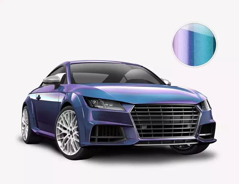 Car Wrapping Autofolie Flip Flop Türkis Lavendel glänzend