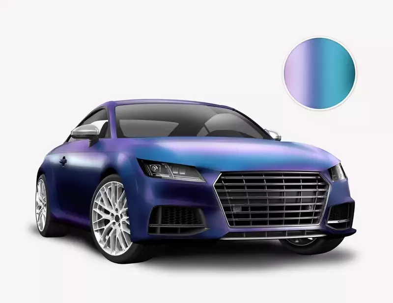 Car Wrapping Autofolie Flip Flop Türkis Lavendel matt