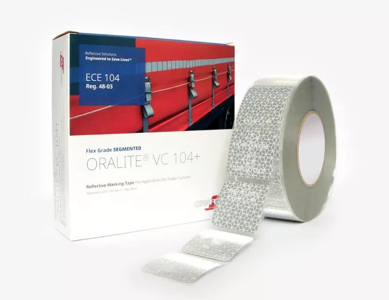 Konturmarkierung Planenaufbauten Orafol VC104+ CG weiß