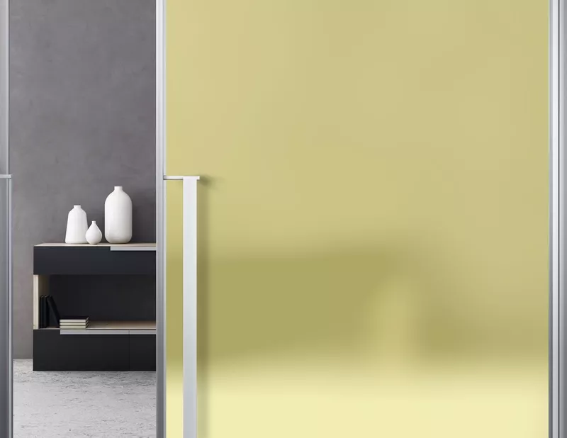 Milchglasfolie Gelb im Zuschnitt