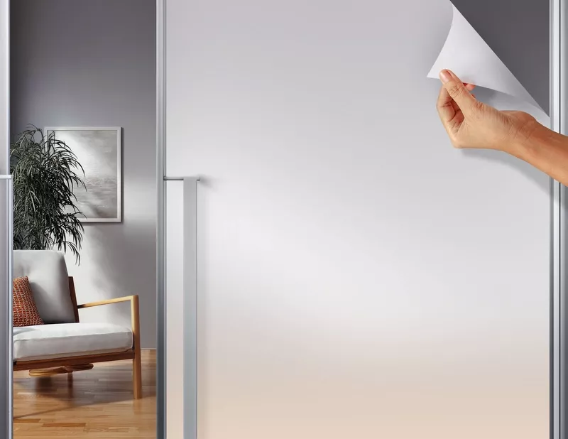  Statische Milchglasfolie im Zuschnitt