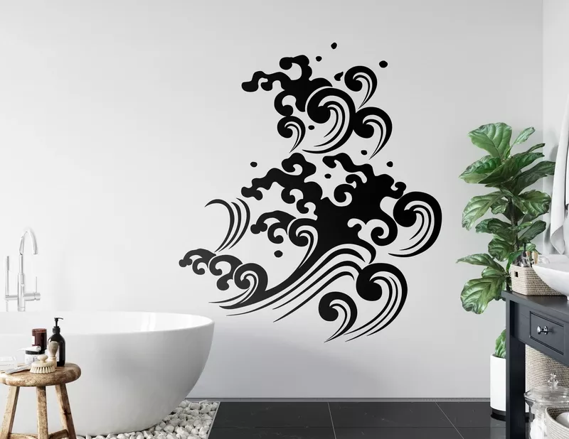 Wandtattoo Wellen-Tribal Nami