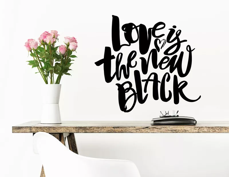 Wandtattoo Love is black 