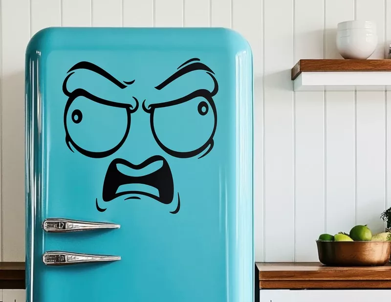 Wandtattoo Cartoon Angry Face 