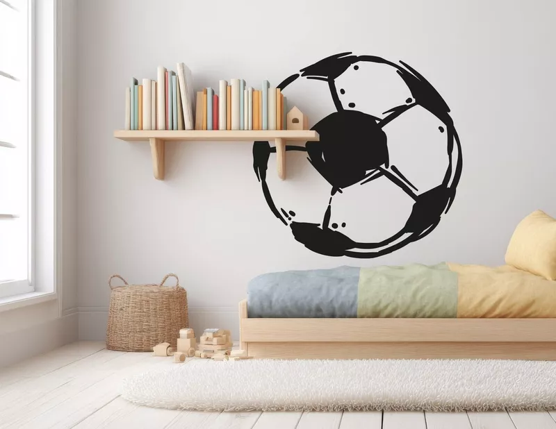 Wandtattoo Fußball Sketch