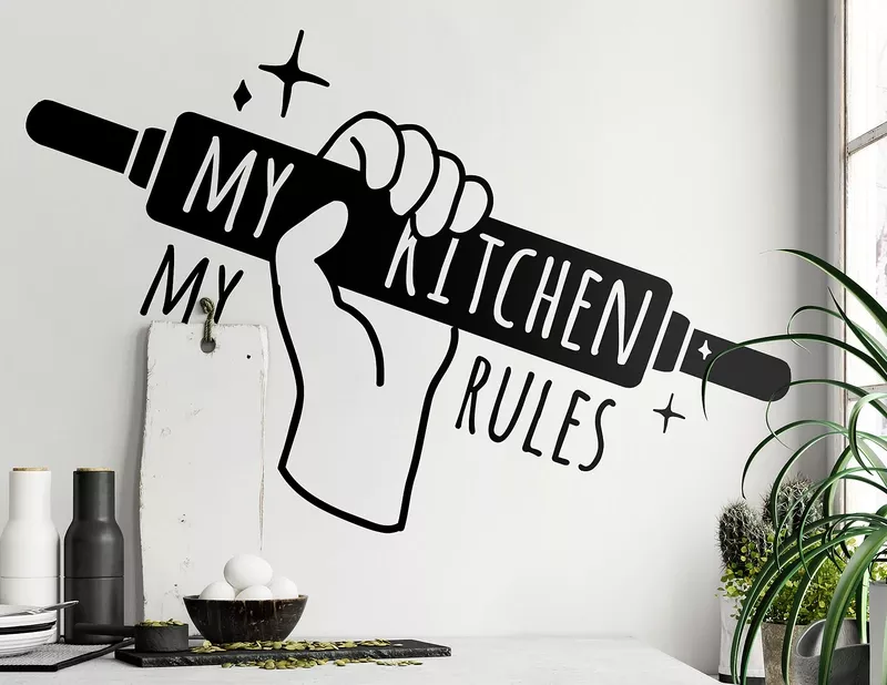Wandtattoo Kitchen Rules