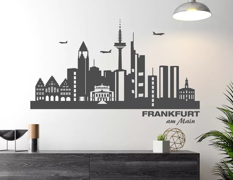 Wandtattoo Frankfurter Skyline