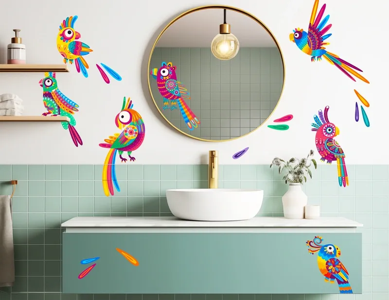 Wandtattoo Funky Kakadus