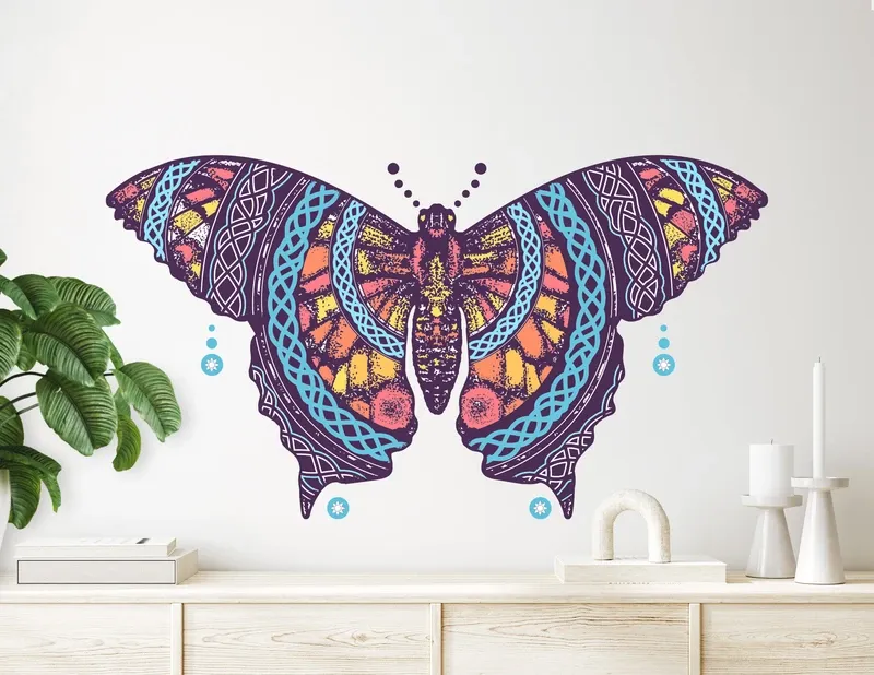 Wandtattoo Celtic Ornament Butterfly