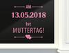 Schaufenster-Aufkleber: Muttertag mit Wunschdatum