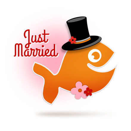 Just Married! Persönliche Hochzeits-Aufkleber für den schönsten Tag