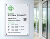 Praxis-Schild aus Alu-Dibond: Beispiel Allgemeinmedizin