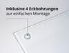 Acrylglas-Schild inklusive 4 Eckbohrungen zur einfachen Montage